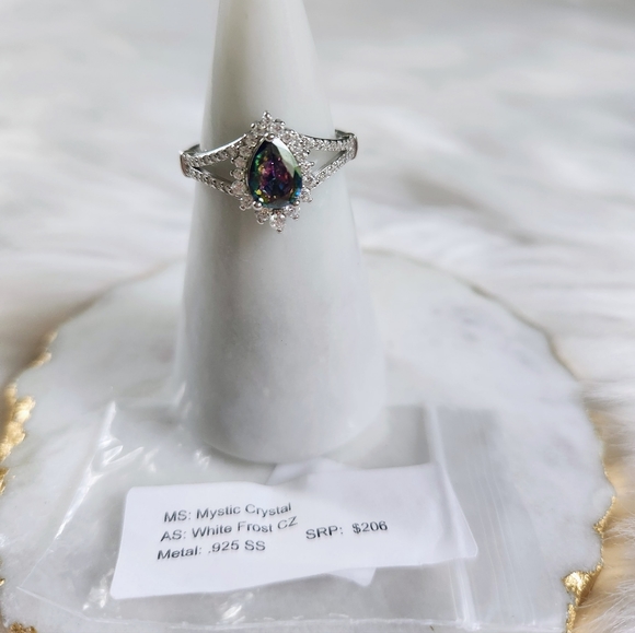 NWT Ryze Mystic Crystal White Frost CZ .925 Sterling Silver Ring - Size 9 - Picture 7 of 12